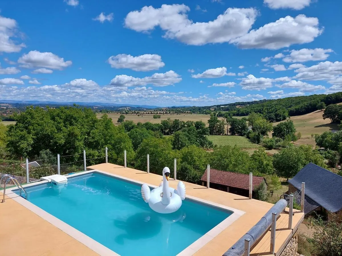 Maison Avec Vue Exceptionnelle Et Piscine Privative Saint-Felix-de-Lunel